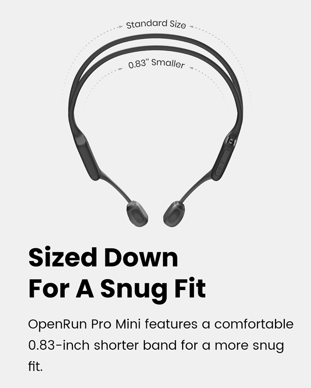 Shokz OpenRun Pro Mini Black Open Ear Bluetooth Earphones - 3