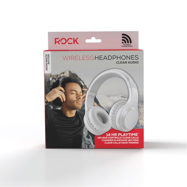 Rock BT On-Ear White Bluetooth Headphones - 7