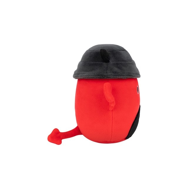 7.5'' Dante Red Devil With Black Fuzzy Belly And Bucket Hat Squishmallows Plush - 3