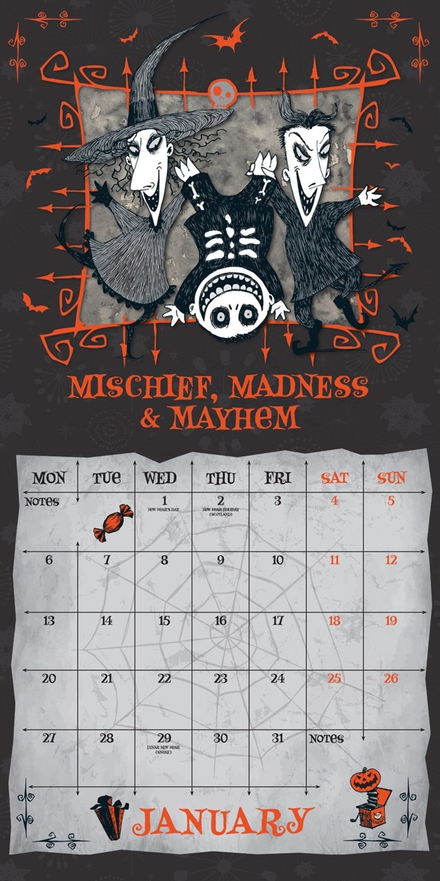 Nightmare Before Christmas 2025 Square Calendar - 3