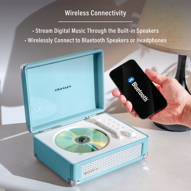 Crosley Cruiser CD Turquoise Bluetooth CD Player - 5