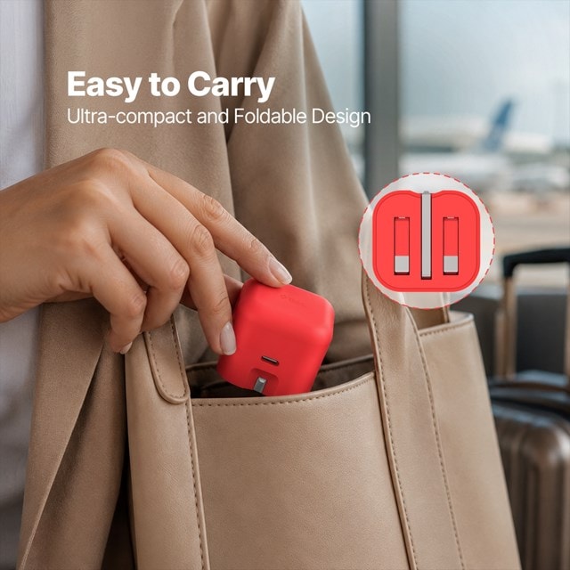 Ttec SmartCharger Pro Neon Red 45W Wall Plug and USB-C Cable Pack - 6
