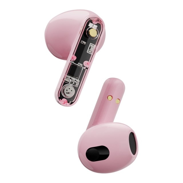 Streetz T150 Transparent Pink True Wireless Bluetooth Earphones - 2