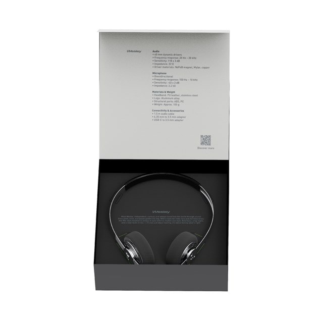 Gadhouse Wesley Retro Black/Silver Headphones - 7
