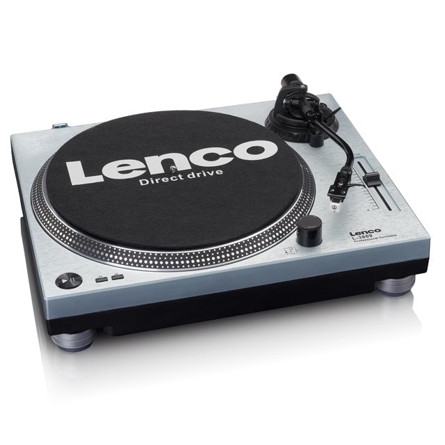 Lenco L-3809ME Silver Direct Drive Turntable - 7