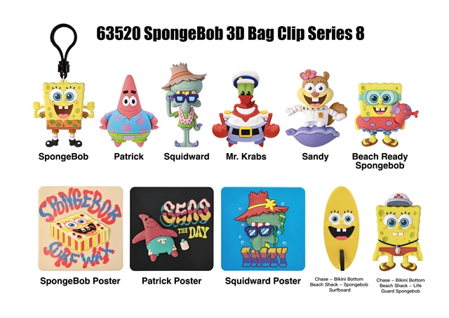 SpongeBob SquarePants Series 8 Bag Clips - 2