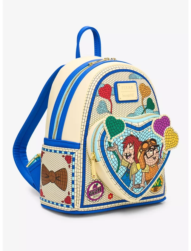 Carl & Ellie Mosaic Tile Up hmv Exclusive Loungefly Mini Backpack - 2