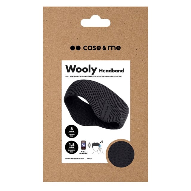 Case&Me Wooly Dark Grey Bluetooth Audio Headband - 2