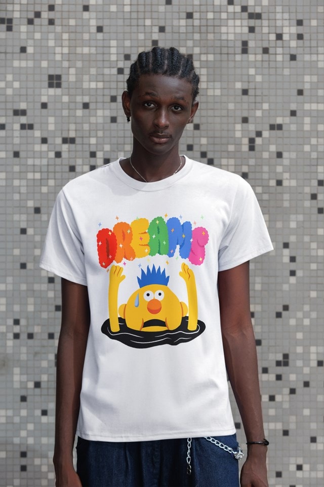 Dreams Don't Hug Me I'm Scared White Tee (Small) - 2