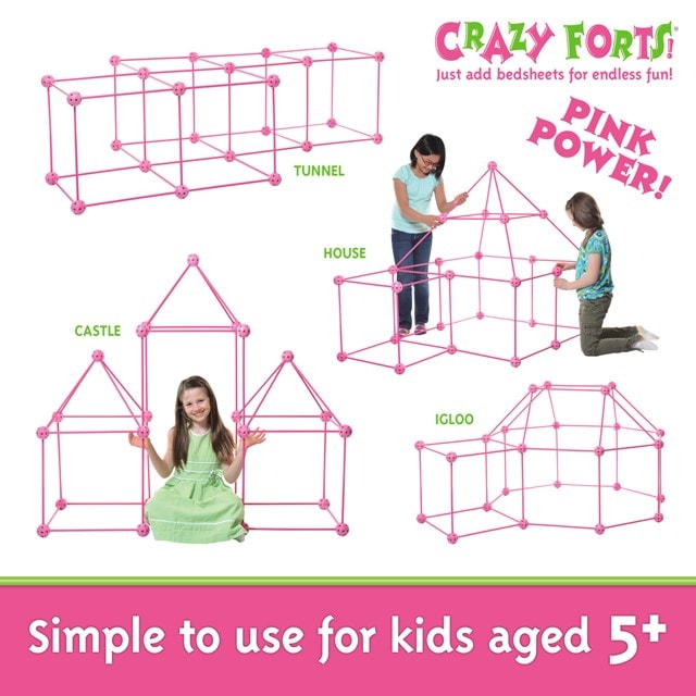 Crazy Forts Play Tent Pink Princess Playset - 2