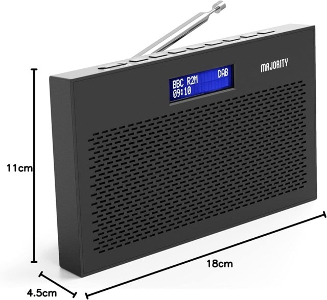 Majority Histon Black Portable DAB+/FM Radio - 8