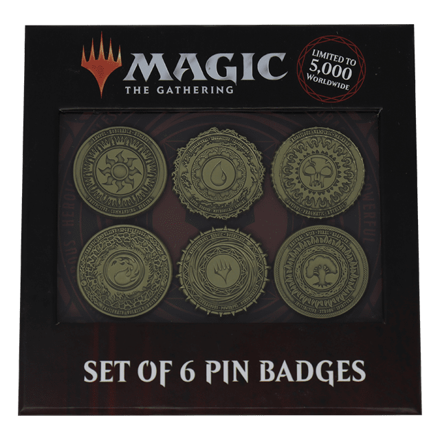 Mana Symbol Magic The Gathering Limited Edition Pin Badge Set - 6