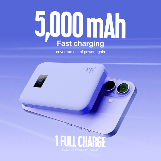 Juice 1 Charge Ultramarine 5000mAh Power Bank with Integrated Cable - 5