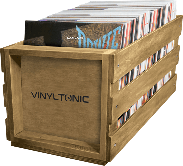 Vinyl Tonic Wood LP Crate - 50 Lps - 2