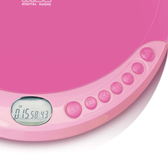 Lenco CD-011 Pink Portable CD Player - 3