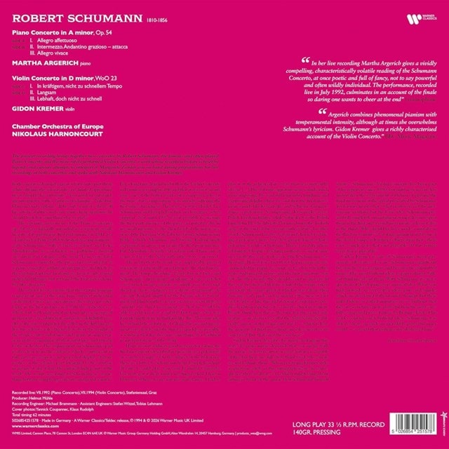 Schumann: Piano Concerto/Violin Concerto - 2