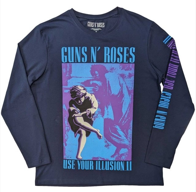 Get In The Ring Tour 91-92 Guns N Roses Black Long Sleeve Tee (Small) - 1