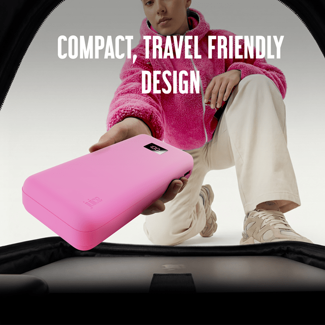 Juice 5 Charges Pink 20000mAh Power Bank with Integrated Cable - 6