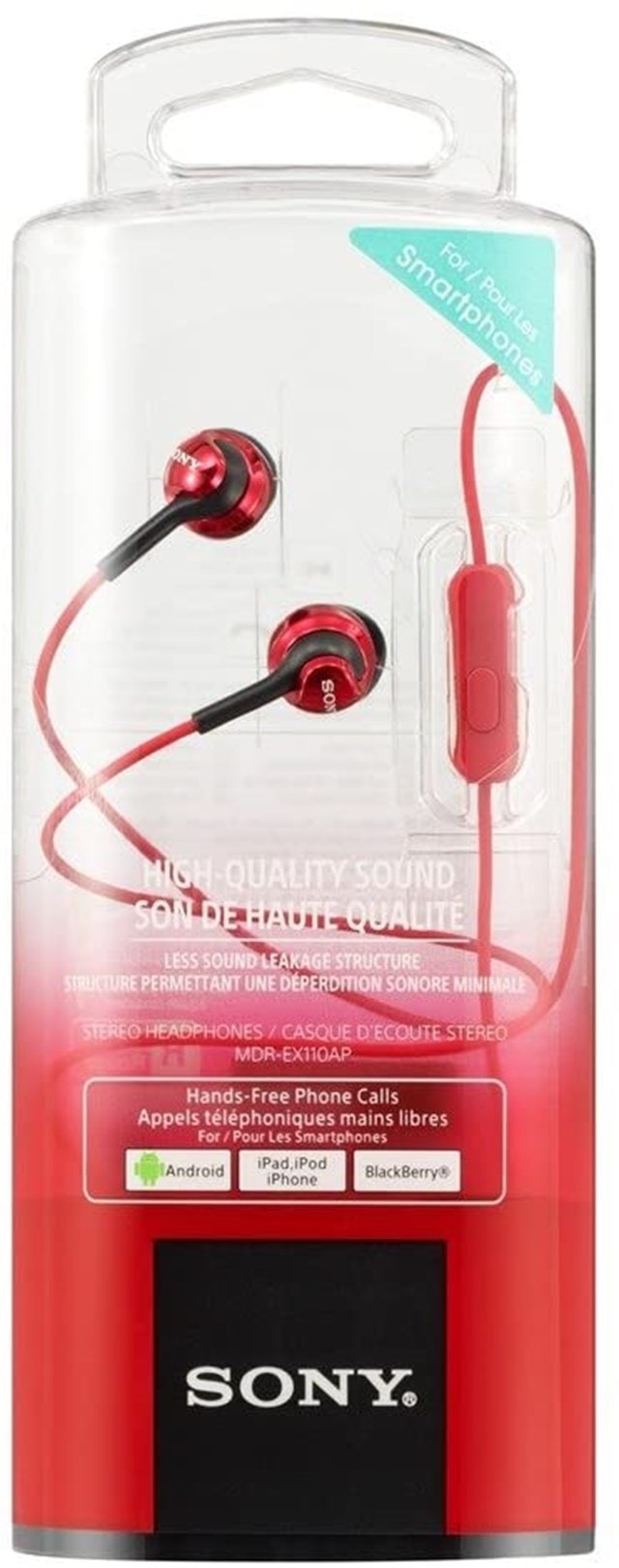 Sony MDREX110 Red Earphones W/Mic - 3