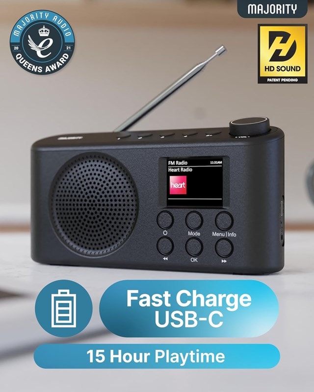 Majority Orwell Pro Black DAB+/FM Radio - 3