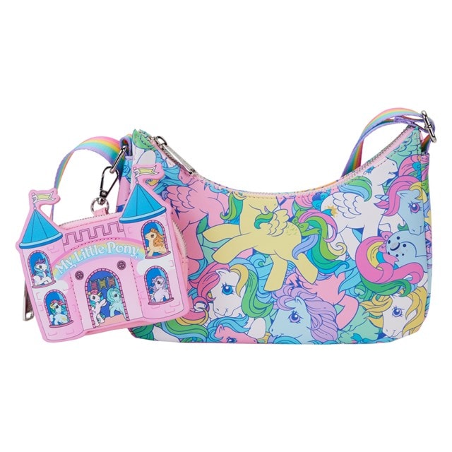 My Little Pony Large All Over Print Baguette Crossbody Bag Loungefly - 1