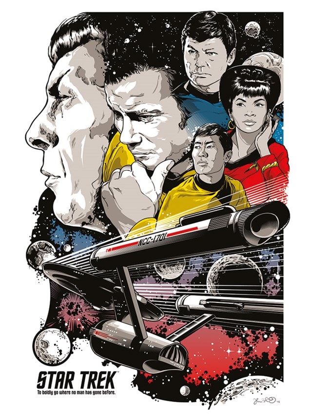 Boldly Go Star Trek 50th Anniversary Canvas Print 60 x 80cm - 1