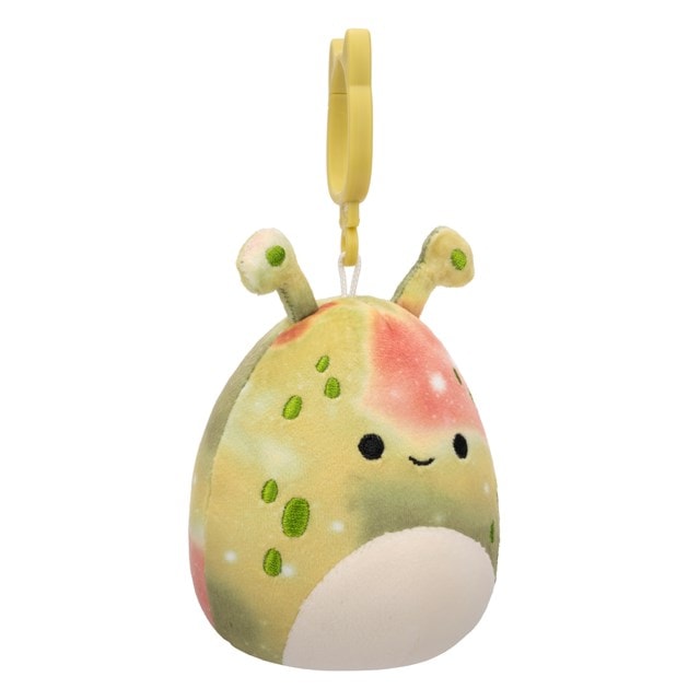 Hawk The Olive Green Tie-Dye Alien With White Belly Squishmallows Clip-On Plush - 2