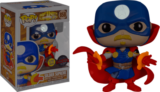 Soldier Supreme With No Shield 858 Infinity Warps Glow In The Dark Funko Pop Vinyl - 1