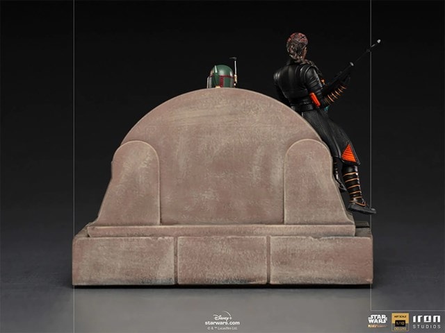 Boba Fett And Fennec Shand On Throne Deluxe Mandalorian Iron Studios Figurine - 3