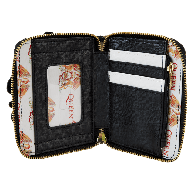 Queen Logo Crest Zip Around Wallet Loungefly - 4