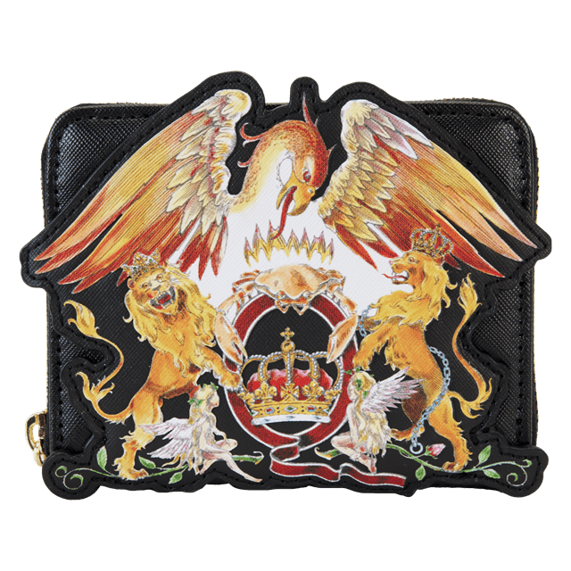 Queen Logo Crest Zip Around Wallet Loungefly - 1