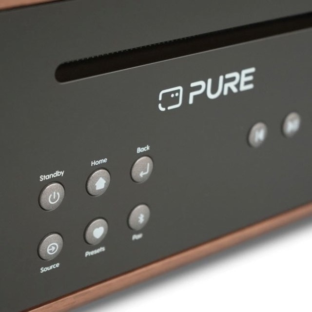 Pure Classic Stereo Coffee Black/Walnut Bluetooth HiFi System - 6