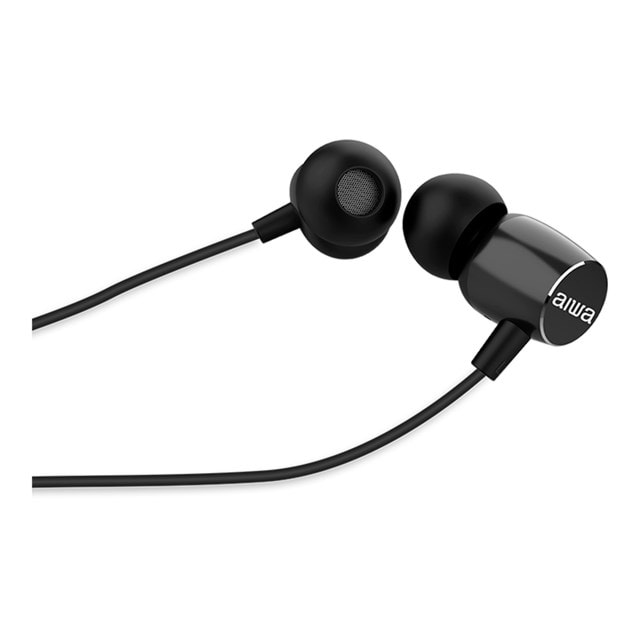 Aiwa ESTM-30 Black Earphones W/Mic - 3