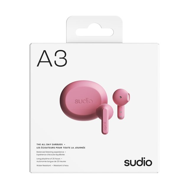 Sudio A3 Pro Pink True Wireless Bluetooth Earphones - 6