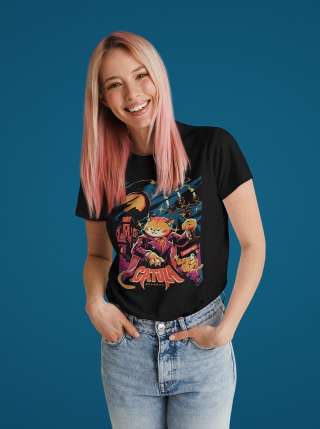 Catula: Black Ilustrata Tee (Small) - 1