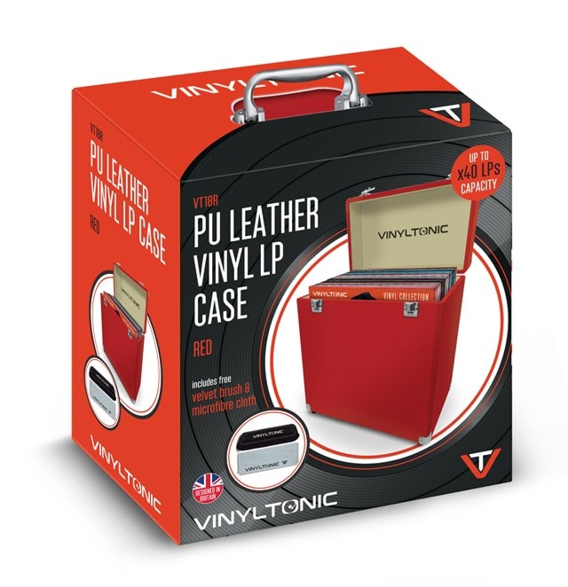 Vinyl Tonic Red PU Leather LP Case - 3