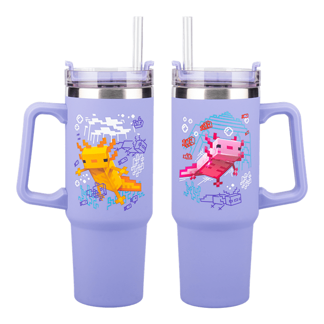 Minecraft Purple 900ml Travel Cup With Straw - 3