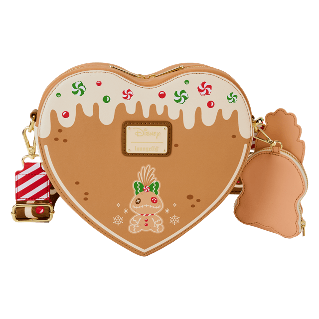 Angel & Stitch Gingerbread Heart Lilo & Stitch Loungefly Crossbody Bag - 4