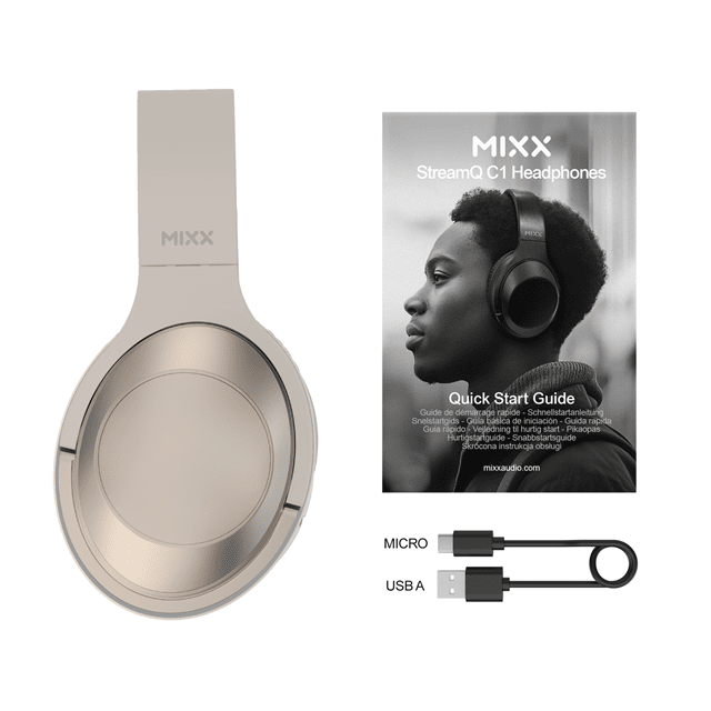 Mixx Audio StreamQ C1 Champagne Gold Bluetooth Headphones - 4