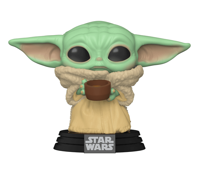 The Mandalorian The Child With Cup Baby Yoda 378 Star Wars Pop Vinyl Pop Vinyl Free Shipping Over Hmv Store