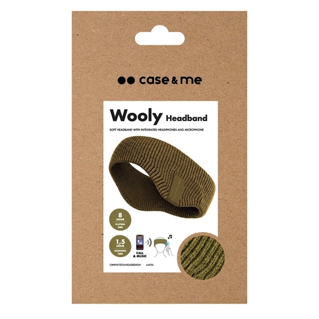 Case&Me Wooly Dark Green Bluetooth Audio Headband - 2