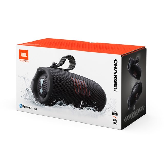 JBL Charge 6 Black Bluetooth Speaker - 8