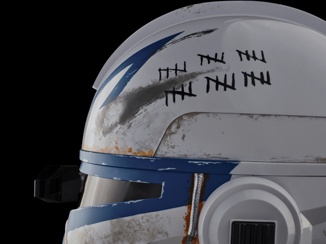 Star Wars The Black Series Clone Captain Rex Hasbro Electronic Helmet - 6