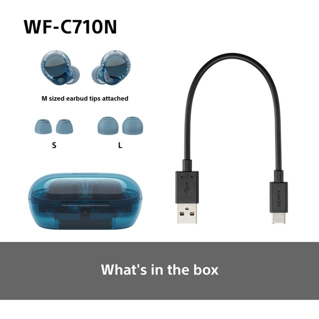 Sony WF-C710N Blue Noise Cancelling True Wireless Bluetooth Earphones - 9