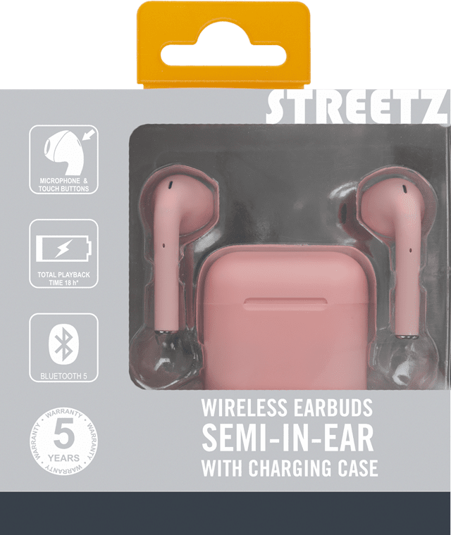 Streetz TWS-0006 Pink True Wireless Bluetooth Earphones - 10