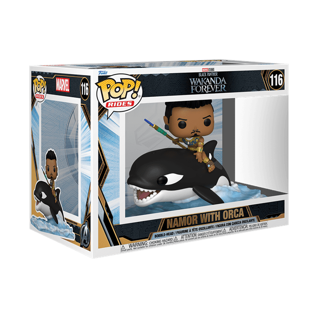 Namor With Orca (116) Black Panther Wakanda Forever Pop Vinyl Ride Super Deluxe - 2