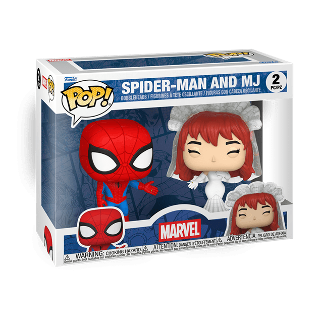 Spider-Man And MJ Marvel Superhero Couples Funko Pop Vinyl 2 Pack - 2