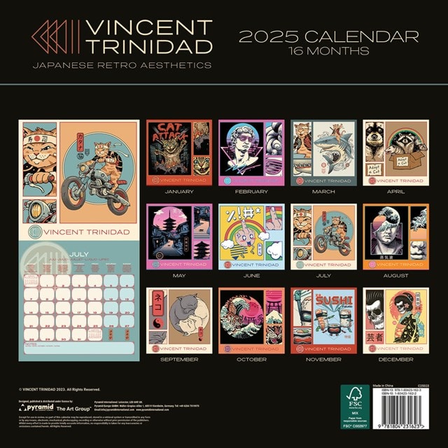 Vincent Trinidad hmv Exclusive 2025 Square Calendar - 2