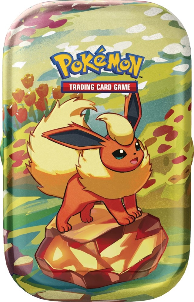 Scarlet & Violet 8.5 Prismatic Evolution Mini Tin Variant Flareon Pokemon Trading Cards - 2