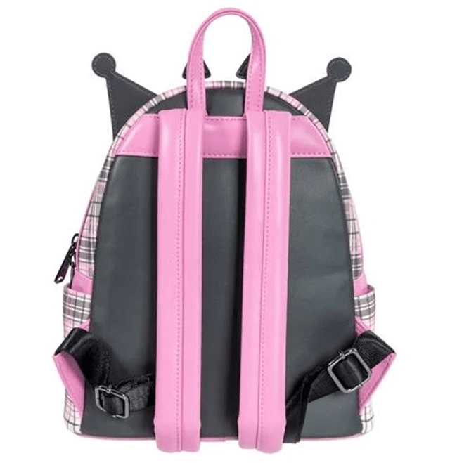 Kuromi Flames Plaid hmv Exclusive Loungefly Mini Backpack - 5